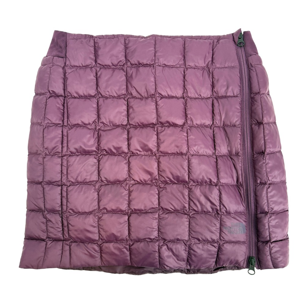 The North Face ThermoBall Quilted Puffer Skirt Blackberry Womens Small‎ Side Zip